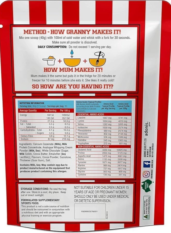 Adonis Protein Cookie Dough 400G - CHOCOLATE HAZELNUT - Image 2