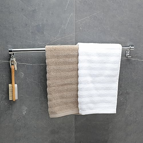 FORTUNE Stainless Steel Bathroom Hook Towel Rod Holder | Wall Mounted Hand Towel Rail for Kitchen and Washroom-24 Inch (Pack of 2) - Image 3