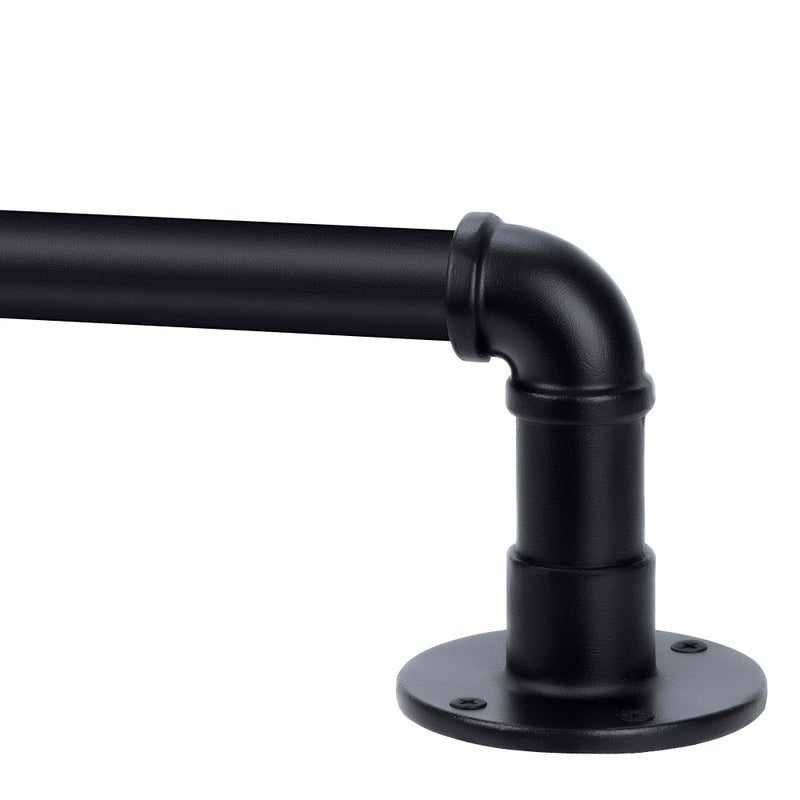 Industrial Curtain Rod Curtain Rods for Windows 28 to 48 Inch Rustic Wrap Around Curtain Rod Fits Blackout Curtain Indoor and Outdoor Size 3048 Inch