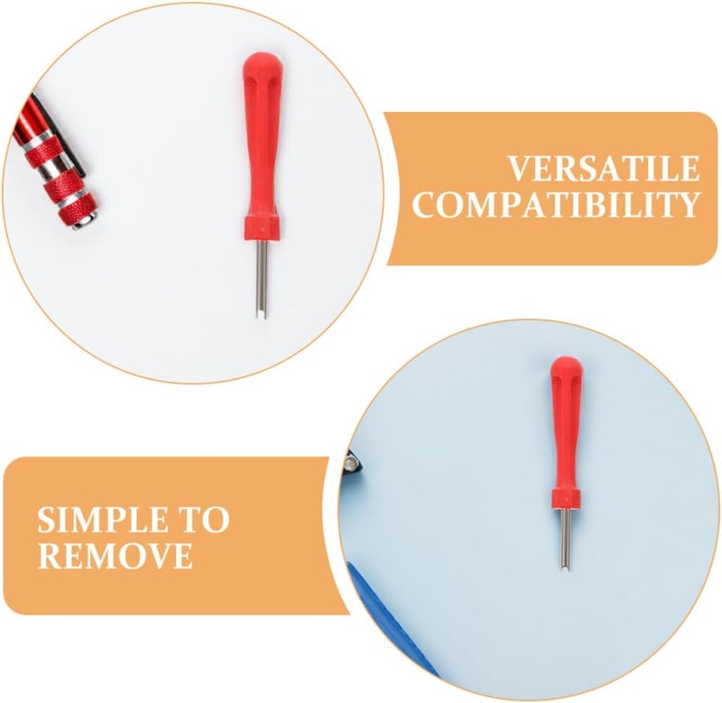 Tire Valve Core Removal Tool and Installation Set with Single Head Wrench, 2 Brass Valve Cores for Car, Motorcycle, Bicycle Tire Repair and Maintenance - Image 3