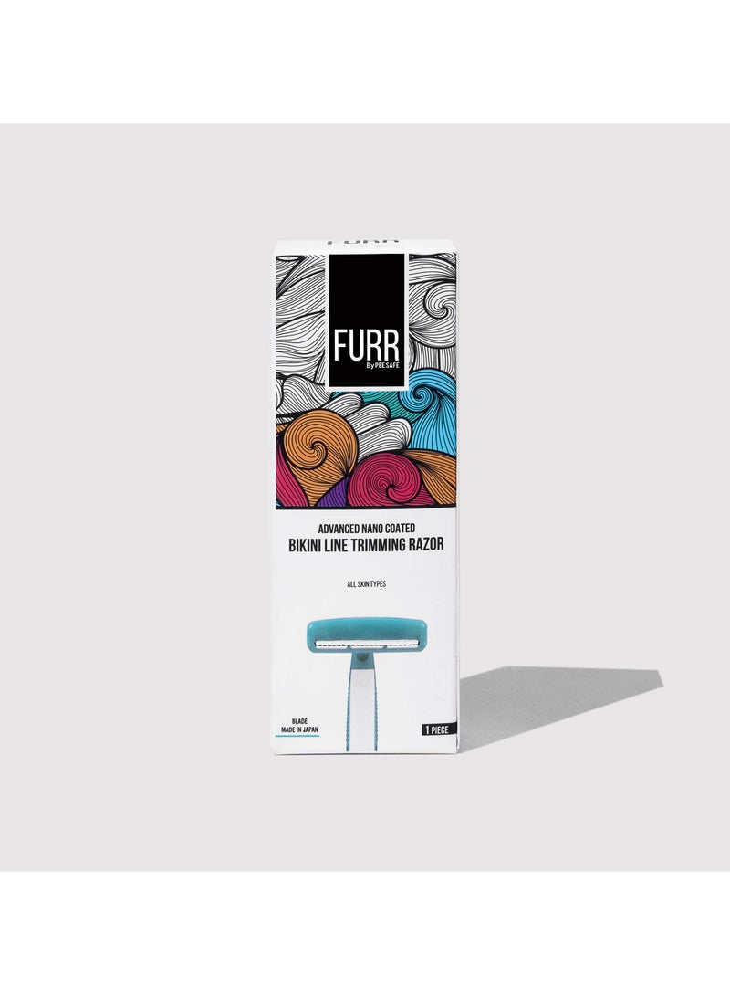 FURR Complete Grooming Pack for Women | Body, Bikini & Face Razor, and Shaving Foam Combo | 1. Body Shaving Razor with Vitamin E & Aloe Vera Pad, 2. Bikini Line Razor with safety blade, 3. Dual Head Face Razor with German Blades, 4. Moisturizing Shaving Foam for Sensitive Skin - Pack of 4 - Image 3