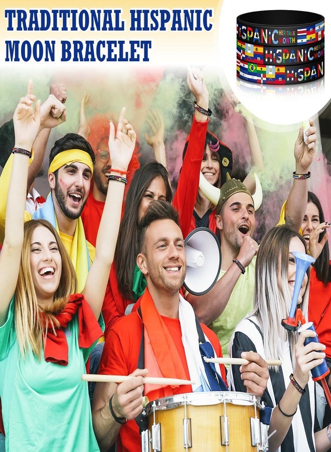Siifert 48 Pcs Hispanic Heritage Month Silicone Bracelets Bulks Hispanic Heritage Party Decorations Spanish Gifts Supplies for Latin American Spanish Flag Party Favors - Image 5