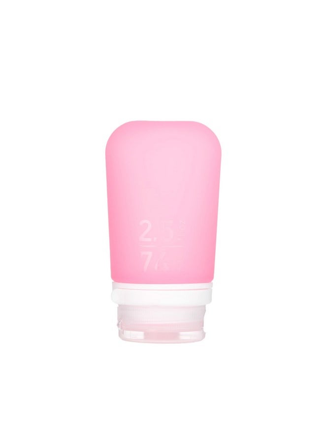 Humangear - Gotoob+ (Medium) | Refillable Silicone Travel Bottle | Locking Lid | Food-Safe Material | Pink, Medium (2.5 Fl.Oz.; 74Ml) - Image 1