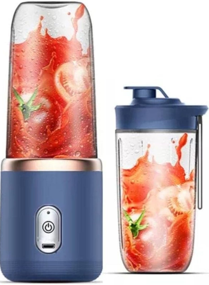 ELTRAZONE 6 Blades Portable Juicer Cup Juicer Fruit Juice Cup Automatic Small Electric Juicer Smoothie Blender Ice CrushCup Food Processor - Image 1