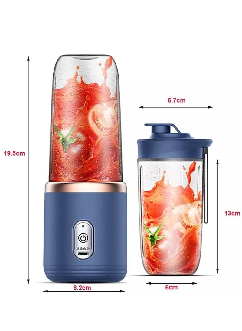 ELTRAZONE 6 Blades Portable Juicer Cup Juicer Fruit Juice Cup Automatic Small Electric Juicer Smoothie Blender Ice CrushCup Food Processor - Image 5