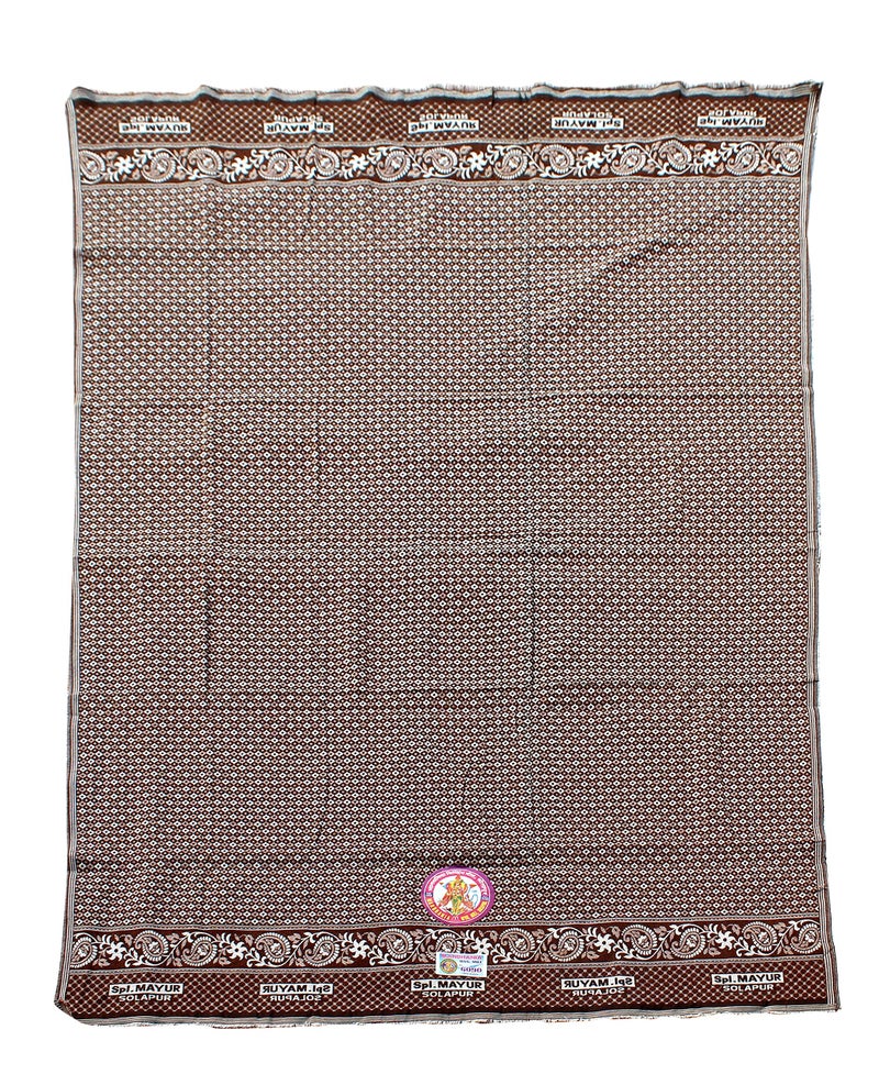 Mandhania Mayur Solapur Chaddar 100% Cotton Dailyuse Single Bed Blanket Pack of 2 Purple & Blue - Image 5