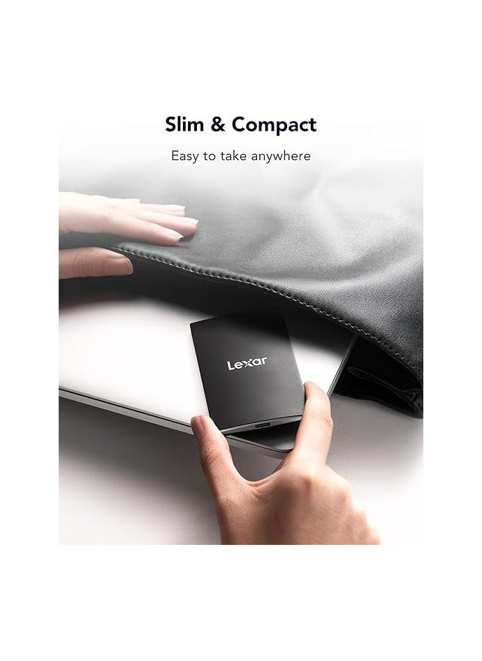 Lexar - Lexar SL500 External SSD 2TB, USB3.2 Gen2x2 Portable SSD, PSSD up to 2000MB/s Read, 1800MB/s Write, External Solid State Drive Compatible with iPhone15 Series/Mac/PS5/XBOX/Laptop/PC(LSL500X002T-RNBNG) - Image 1