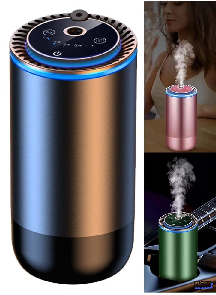 TIGER Car Air Fresheners, Portable AI Car Diffuser with Star Projector Light, 20000mAh Long Standby Aromatherapy, Luxury Car Accessories - Ideal Gift Choice - Black - Image 1