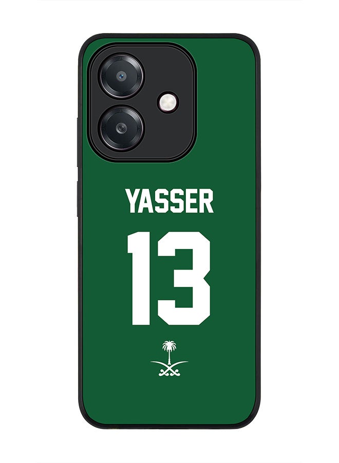 Stylizedd For Oppo A5i Case,Slim fit Camera Protection, Shockproof Thin Phone cover  - Football - Saudi Arabia - Yasser