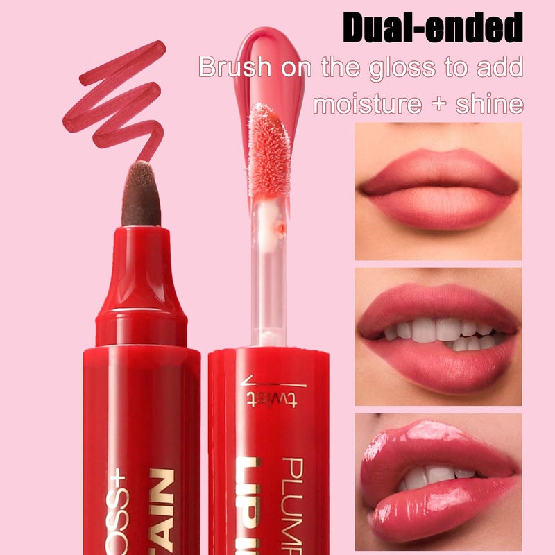 Skynest 3pcs Lip Stain with Precise Pen-Like Tip, Chisel Tip Marker Lipstain, Smooth Application, Satin Stained Finish, Matte Color Look, Transfer-Proof, All Day Wear Lip Color - Image 2