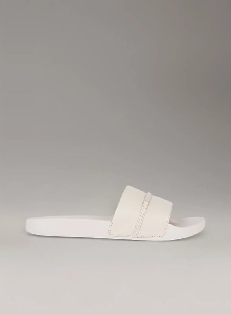 CALVIN KLEIN Faux Leather Sliders - Image 1