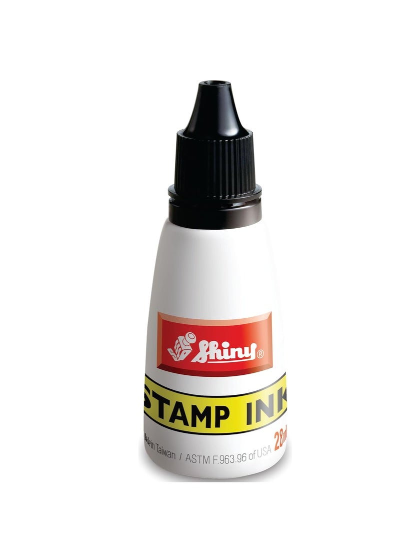 Shiny 28ml Stamp Ink Bottle Black Ink - Image 1