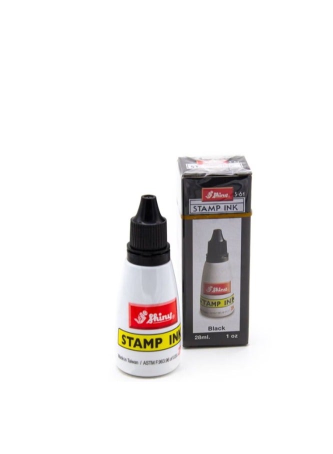 Shiny 28ml Stamp Ink Bottle Black Ink - Image 2
