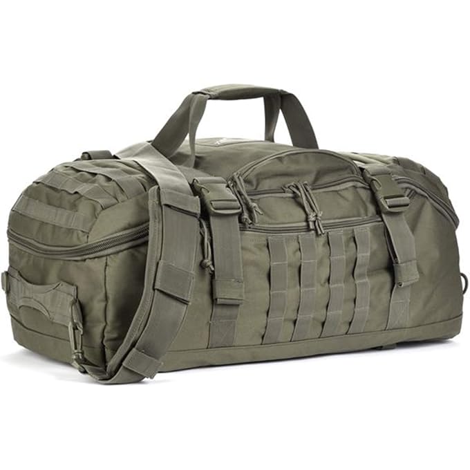 Miramrax Travel Duffle Bag Backpack for Men - Large Tactical Bags Weekender Gym Bag for Overnight Traveling Military Workout Deployment Sports (Green, 80L) - Image 1