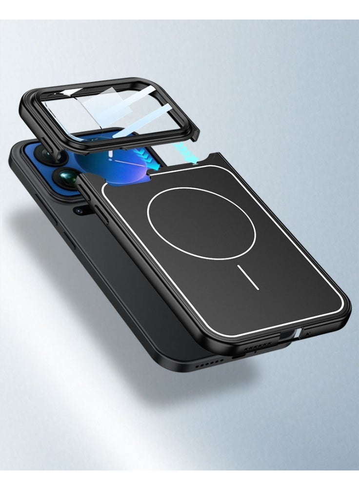 general Magnetic Case for Xiaomi 17 Pro with Split Camera Protection 【Compatible with Wireless Charging】 Luxury Matte Hard PC Slim Shockproof Protective Phone Cover for Xiaomi 17 Pro - Image 1