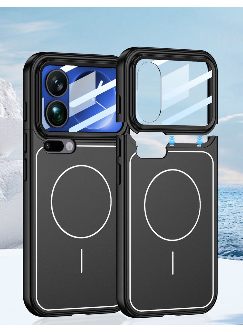 general Magnetic Case for Xiaomi 17 Pro with Split Camera Protection 【Compatible with Wireless Charging】 Luxury Matte Hard PC Slim Shockproof Protective Phone Cover for Xiaomi 17 Pro - Image 3