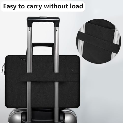 HSEOK Laptop Shoulder Bag 13 13.3 14 Inch Case Compatible with MacBook Pro 14 2025-2021 M4/M3/M2/M1, Mac Air/pro 13-13.3 Inch and Most Popular 13-14 Notebooks,Spill-Resistant Briefcase, Black - Image 4