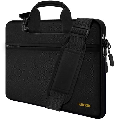 HSEOK Laptop Shoulder Bag 13 13.3 14 Inch Case Compatible with MacBook Pro 14 2025-2021 M4/M3/M2/M1, Mac Air/pro 13-13.3 Inch and Most Popular 13-14 Notebooks,Spill-Resistant Briefcase, Black - Image 1
