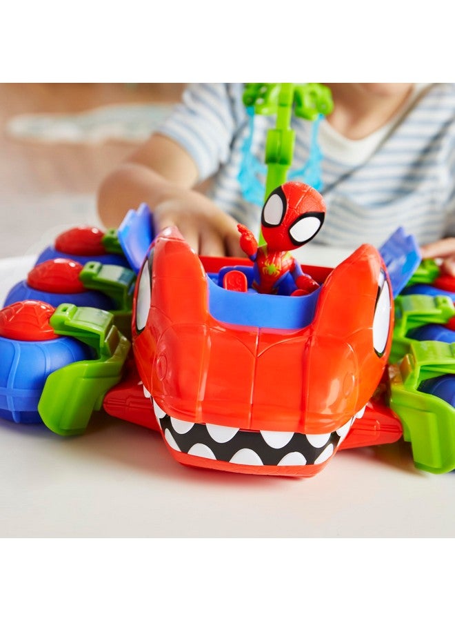 Spidey and his Amazing Friends Marvel Dino-Webs Crawler Toy Car Playset, Spider-Man & Goblin Raptor 4-Inch Action Figures, Kids Ages 3 & Up - Image 5