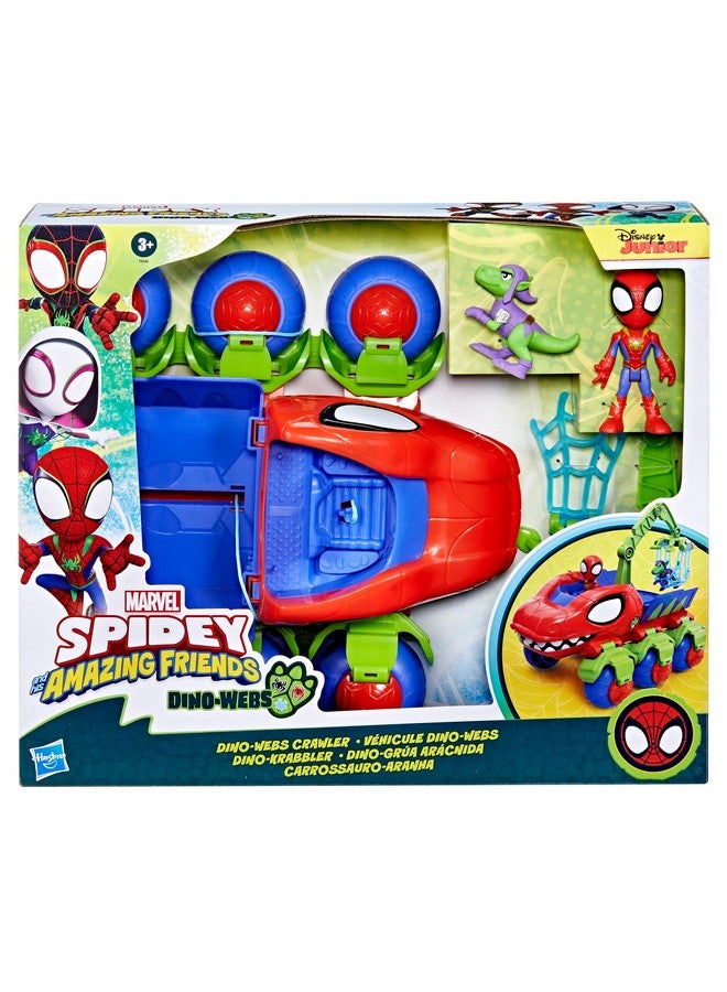 Spidey and his Amazing Friends Marvel Dino-Webs Crawler Toy Car Playset, Spider-Man & Goblin Raptor 4-Inch Action Figures, Kids Ages 3 & Up - Image 2