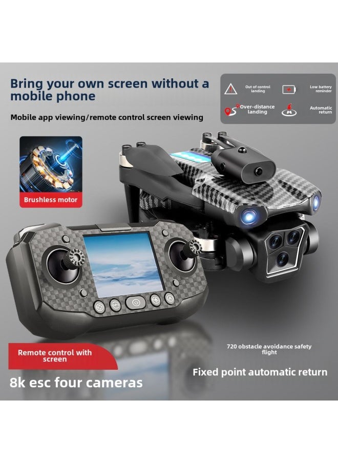 Generic - Automatic Obstacle Avoidance Aerial Drone 8K HD Remote Control Display Aircraft Adult Boy Toy Gps Aircraft-Color: Brushless Esc Five Cameras -Specifications:Get 1 Battery With A Total Of 5 Rechargeable Batteries + Free Accessories + Multiple Chargers + Final Warranty - Image 1