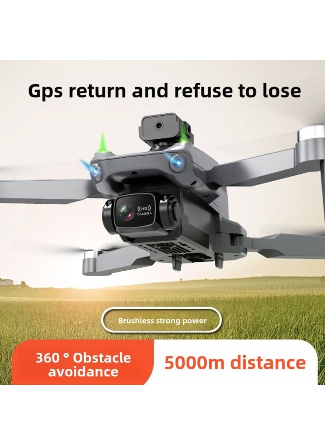Generic - Automatic Obstacle Avoidance Aerial Drone 8K HD Remote Control Display Aircraft Adult Boy Toy Gps Aircraft-Color: Brushless Esc Five Cameras -Specifications:Get 1 Battery With A Total Of 5 Rechargeable Batteries + Free Accessories + Multiple Chargers + Final Warranty - Image 1