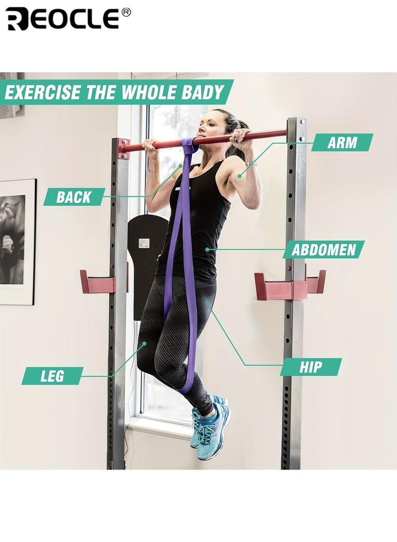 ريوكل ٤ أربطة تمرين مطاط طبيعي قابلة للتكديس مع حقيبة تخزين أربطة مقاومة غير قابلة للانزلاق حزام مساعدة للسحب أداة تمرين متعددة الاستخدامات مناسبة للصالة الرياضية المنزل الاستخدام الخارجي - Image 3