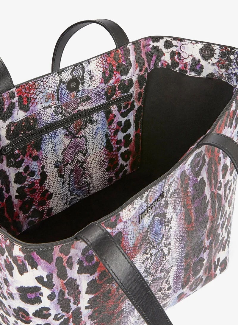 Just Cavalli  Animal Print Leather Tote Bag for Women | Best Price UAE