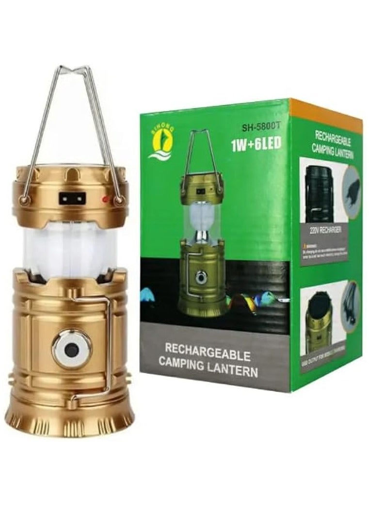 ماركة غير محددة كشاف باكت أخضر SH-5800T قابل لإعادة الشحن بقدرة 1 واط + 6 أضواء LED  - Image 1
