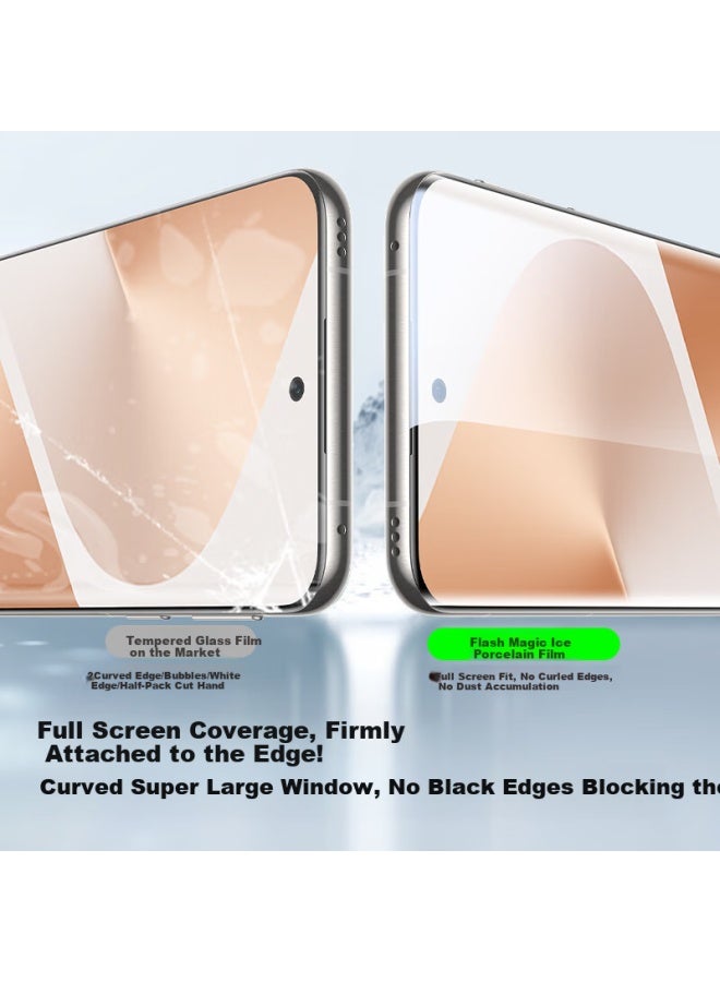 Smartdevil [2-Pack] Compatible With Huawei Pura80Pro Phone Film Pura80Pro+/Ultra Tempered Soft Film [Ice Porcelain Film Dust-Free Cabin] Full Screen Ultra Clear Fit Anti-Fingerprint - Image 3