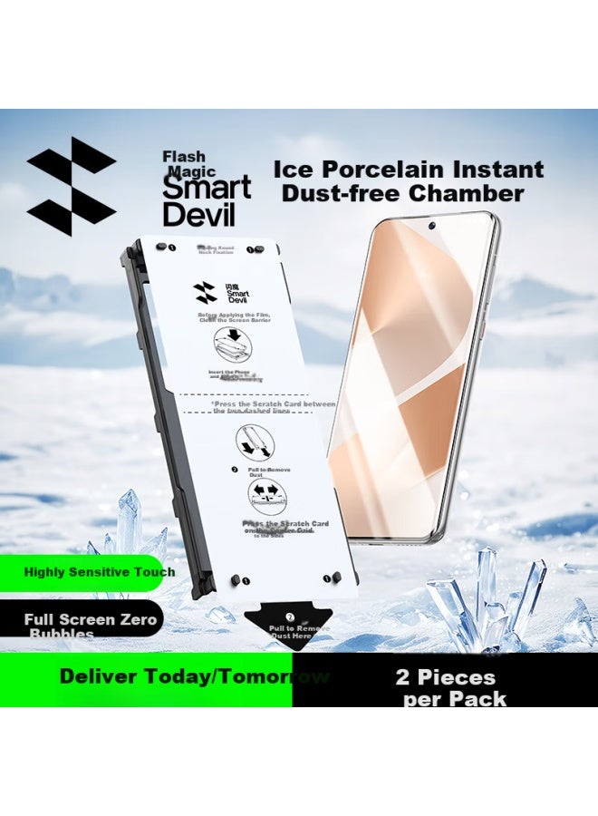 Smartdevil [2-Pack] Compatible With Huawei Pura80Pro Phone Film Pura80Pro+/Ultra Tempered Soft Film [Ice Porcelain Film Dust-Free Cabin] Full Screen Ultra Clear Fit Anti-Fingerprint - Image 1