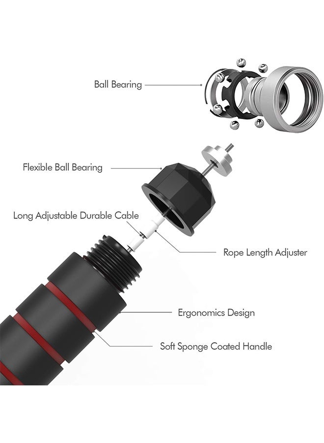 واي جيه سرعة قابلة للضبط سلك صلب ثقيل الوزن تمرينات تخطي حبل القفز حبل التخطي ثقيل السرعة PVC ثقيل الوزن تمرينات تنفس حبل القفز 360 درجة دوران - Image 2
