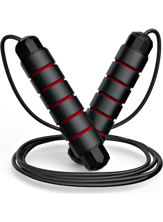 واي جيه سرعة قابلة للضبط سلك صلب ثقيل الوزن تمرينات تخطي حبل القفز حبل التخطي ثقيل السرعة PVC ثقيل الوزن تمرينات تنفس حبل القفز 360 درجة دوران - Image 1