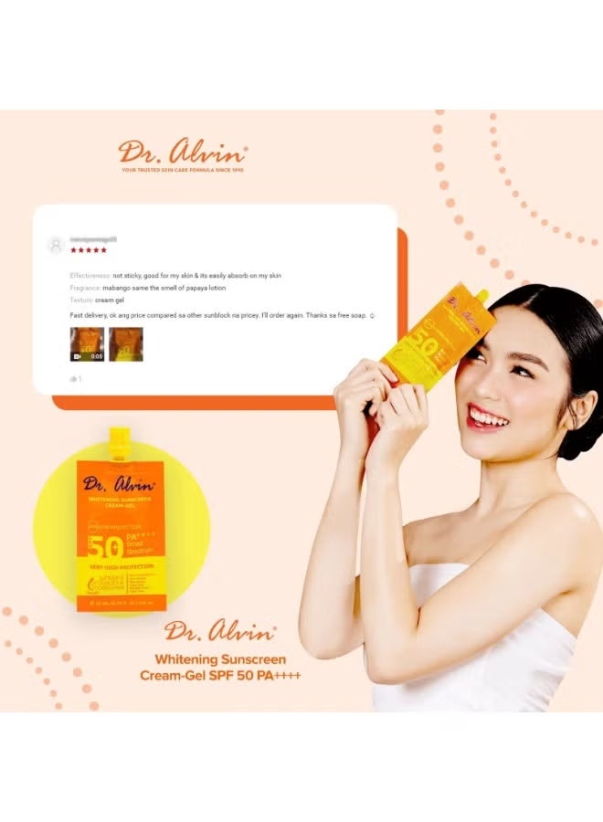 دي آر. ألفين كريم جل واقي من الشمس لتفتيح البشرة من دكتور ألفين®، عامل حماية من الشمس 50+، PA++++ - Image 3