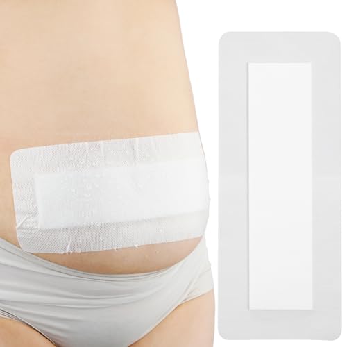 DiaBelt 10 قطع ضمادات جزيرة قابلة للتنفس ل incision البطني 4x14 بوصة طويلة بعد الجراحة مع حواف ضمادة شاش ماصة لجرح كبير في البطن وشفاء عملية القيصرية - Image 2