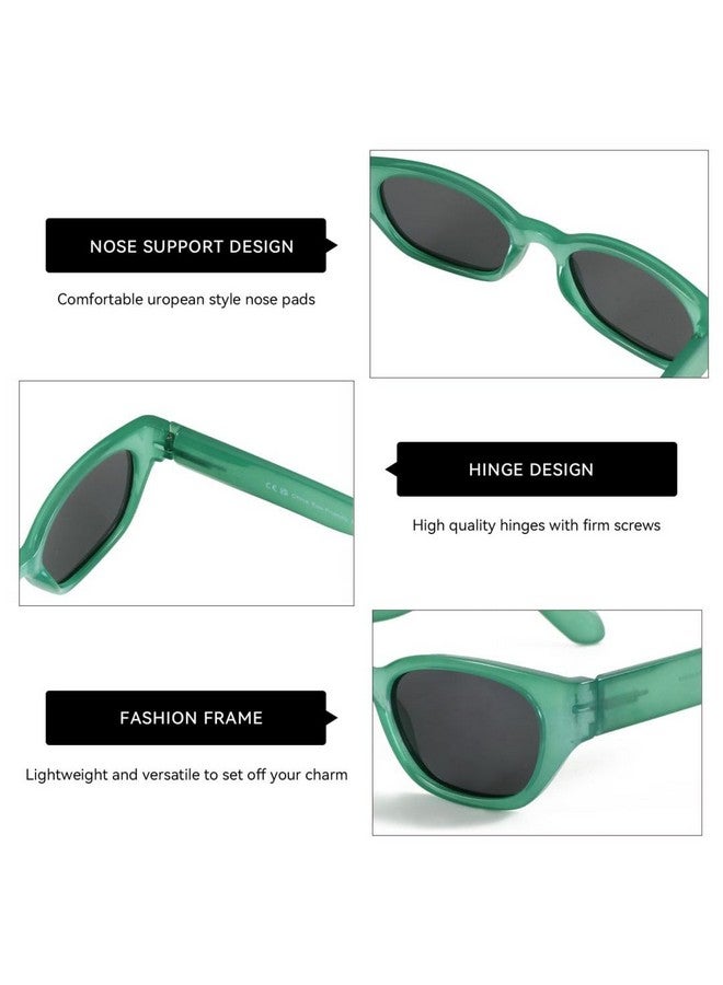 ZENOTTIC Trendy Narrow Rectangle Sunglasses For Women Small Fashion Polarized Cat Eye Sun Glasses Uv400 Protection - Image 4