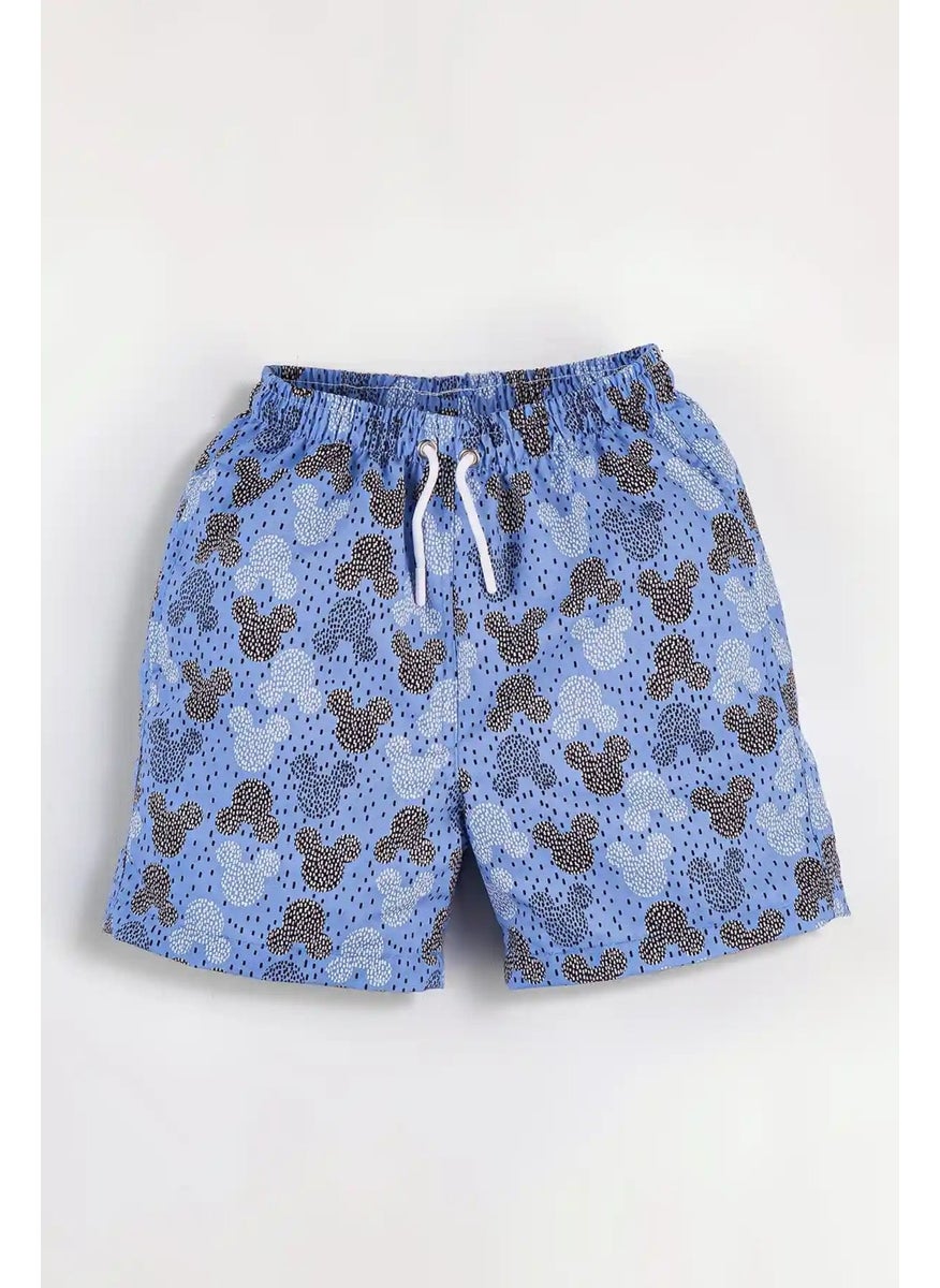 Gold Class Kidswear Circle Patterned Drawstring Lined Boys Swim Shorts  - Image 1