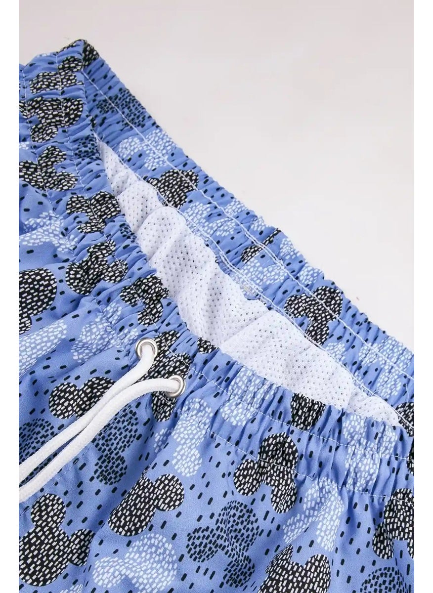 Gold Class Kidswear Circle Patterned Drawstring Lined Boys Swim Shorts  - Image 5