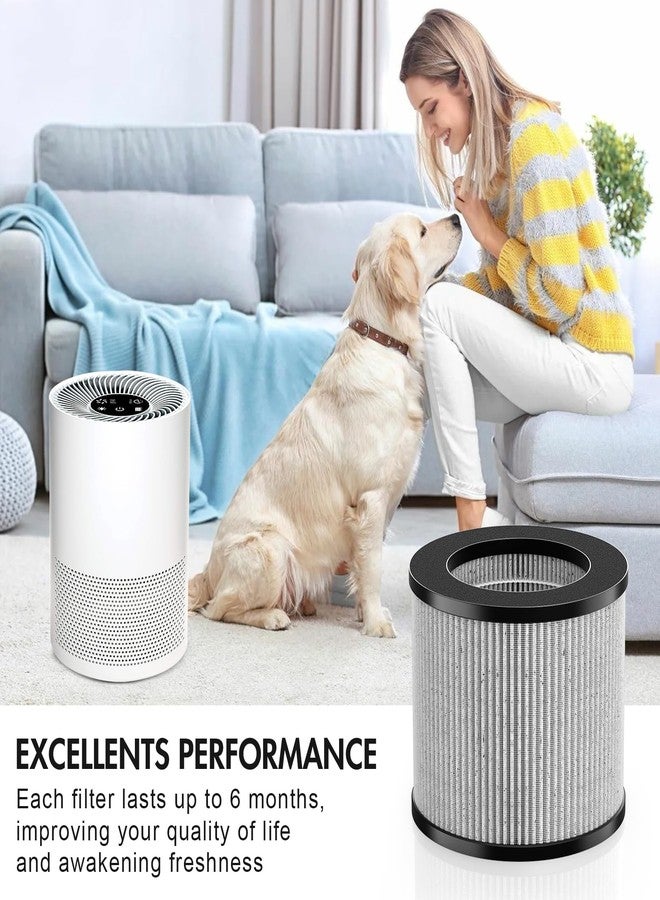 FMDZFL 2801 Air Filter Replacement Bundle Compatible with Bissell MyAir Personal Purifier Models # 2780A, 2780P, 2780B, 27809, 3329 (Pack of 4) - Image 5