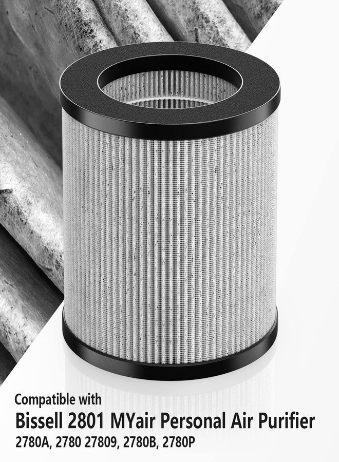 FMDZFL 2801 Air Filter Replacement Bundle Compatible with Bissell MyAir Personal Purifier Models # 2780A, 2780P, 2780B, 27809, 3329 (Pack of 4) - Image 4