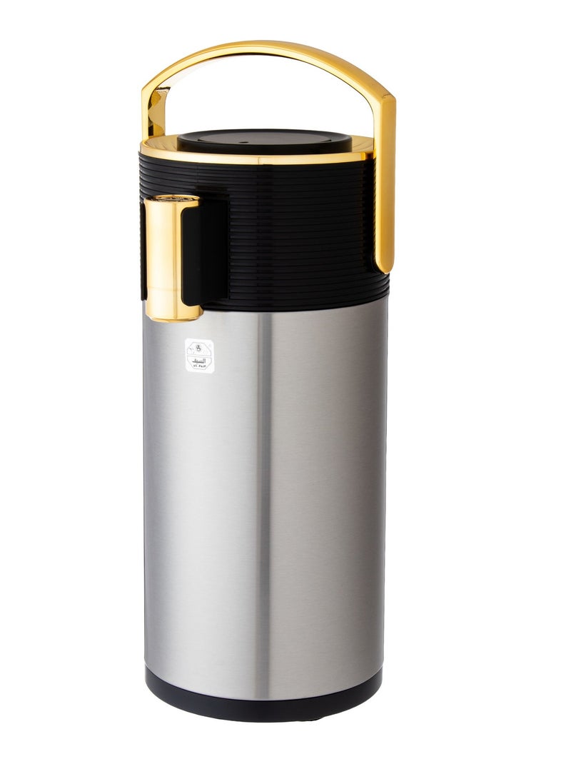 السيف  ترمس ضغط ريفا 1.9 ليتراللون فضي بيد ذهبي - Image 3