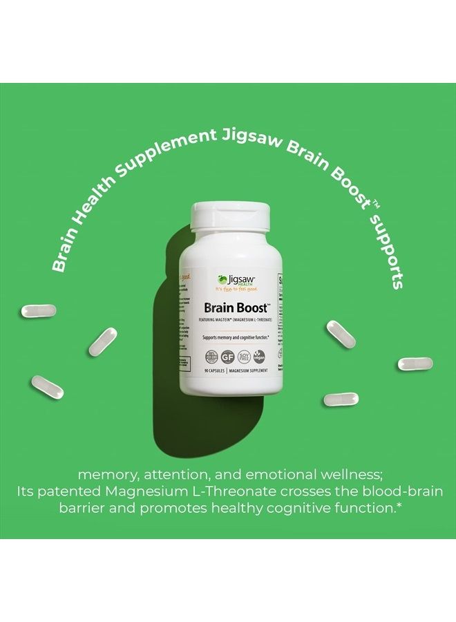 Jigsaw Health مكمل مغنيسيوم L-Threonate لتعزيز الدماغ، 90 كبسولة - Image 3