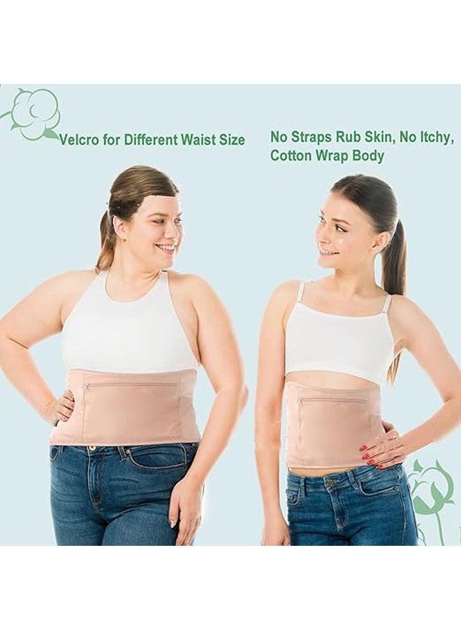 حزمتان من زيت الخروع، حزمة زيت الخروع العضوي القابلة للاستخدام المتكرر، الخصر والرقبة مع حزام مطاطي قابل للتعديل، مع حقيبة تخزين، يستخدم لتنظيف الكبد، الغدة الدرقية، الأرق، الإمساك - Image 3