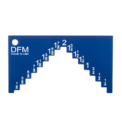 DFM Tool Works Saw Height Gauge - Precision Table Saw and Router Table Tool for Alignment and Calibration - 1/4" Wide Steps in 1/8" Increments & 1/4" Thick for Self Standing - Made in USA - Image 1