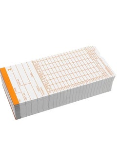DSB Time Cards, Monthly Timesheet, Clock Timecard - 100 Pack, 6 Column 2-Sided Orange/Blue, Card for Time Punch Clock, Employee Attendance, Payroll Recorder, Small Business  - Image 4