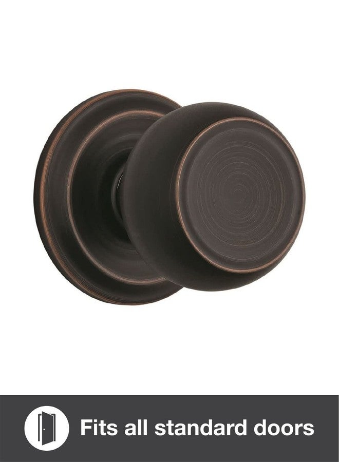 BRINKS - Stafford Indoor Passage Hall Closet Door Knob Set, Tuscan Bronze - Non-Locking Home Interior Bronze Decor Hall Closet Door Knob Handle Set - Image 2