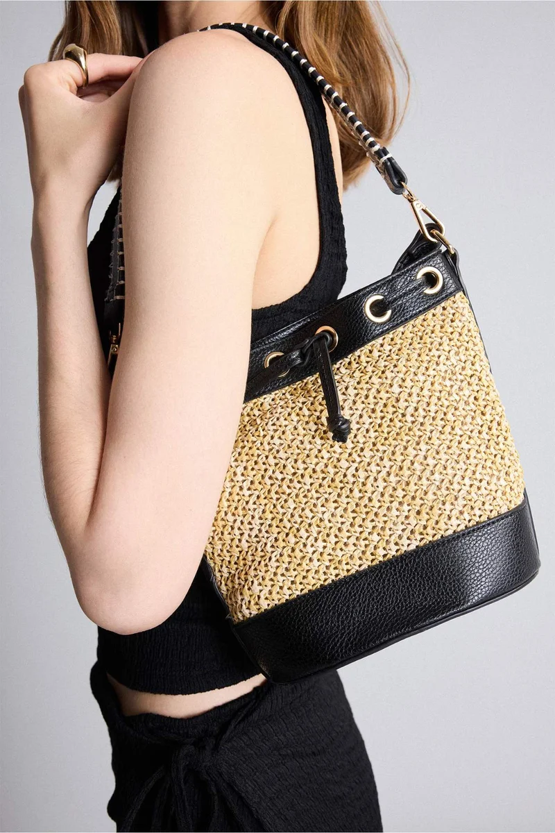 ديفاكتو Woman Straw Shoulder Bag