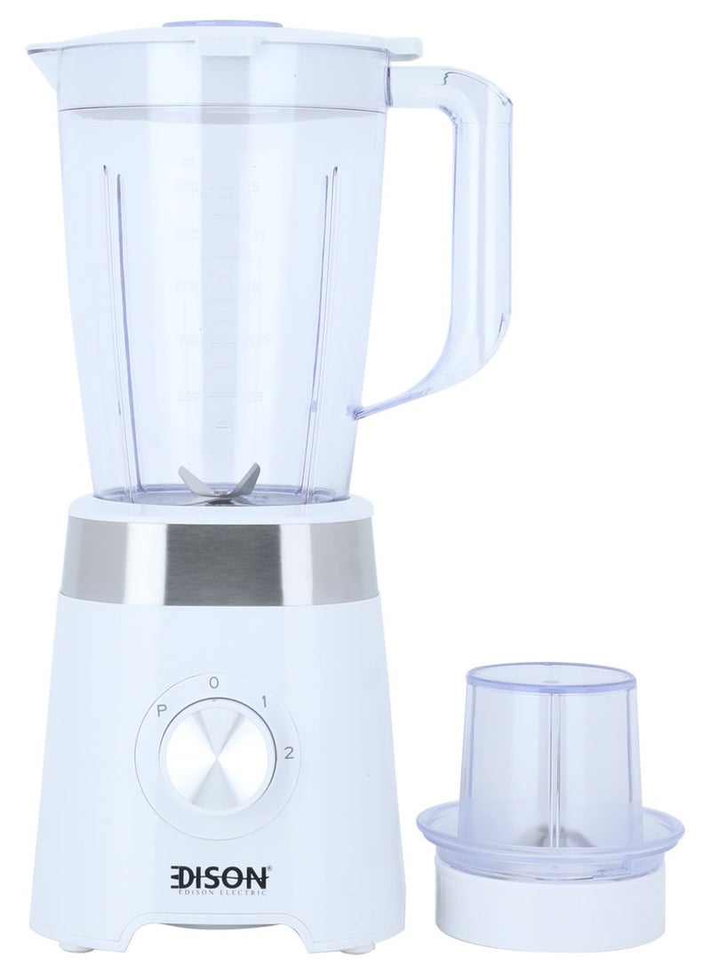 Electric Blender Two Speeds 1.5 Liter 500W White