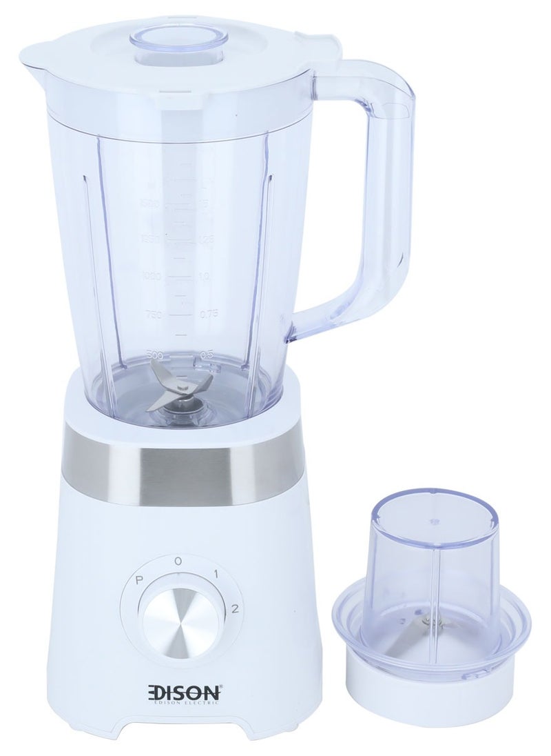Electric Blender Two Speeds 1.5 Liter 500W White