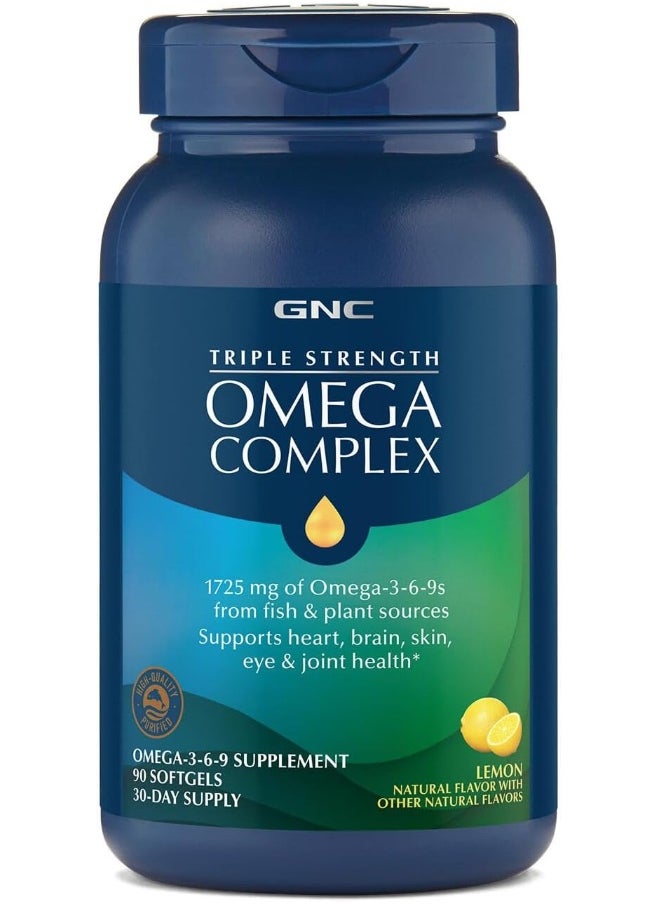 GNC GNC Triple Strength Omega Complex, Lemon  - Image 1